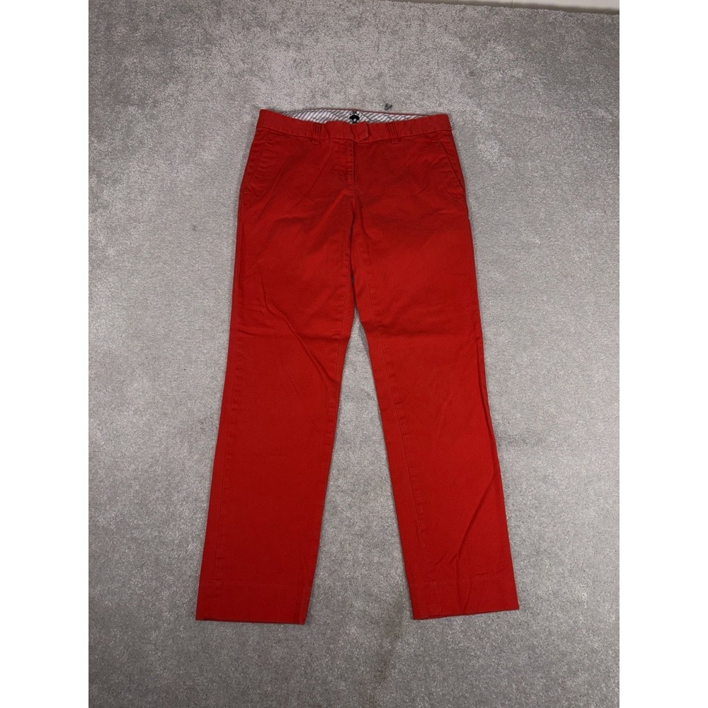 brooks brothers red fleece pants chino slim straight womens 4 red